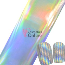 Folii de transfer, folie de unghii Argintiu Holografic F094